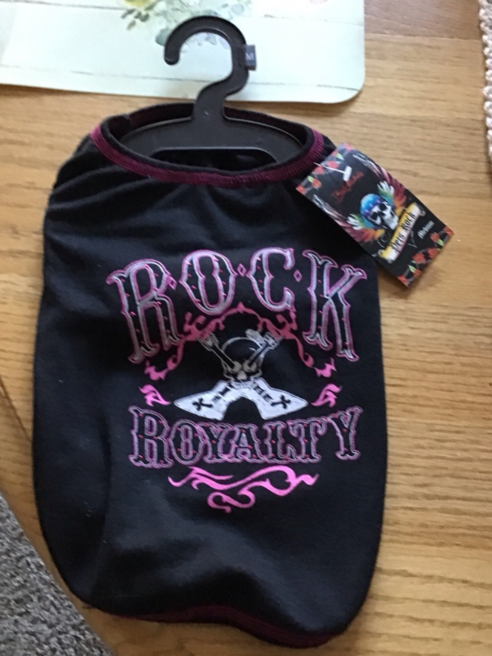 Rock Royalty Black & Pink Dog Tee